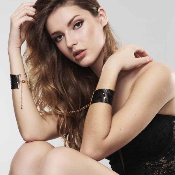 BIJOUX - DSIR MTALLIQUE MANETTE IN RETE DI METALLO NERO Bijoux Desire Metallique