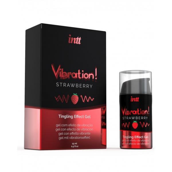 INTT - POTENTE GEL VIBRANTE LIQUIDO STIMOLANTE INTIMO FRAGOLA 15 ML Intt Unisex Arousal Gel