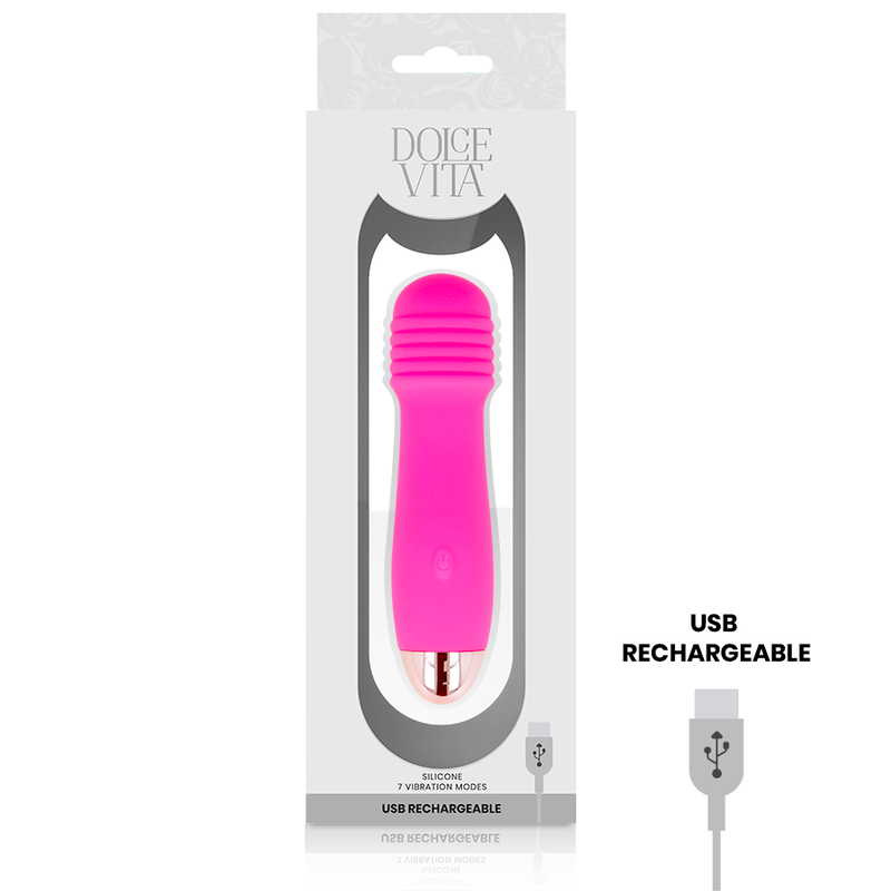 DOLCE VITA - VIBRATORE RICARICABILE TRE ROSA 7 VELOCIT Dolce Vita