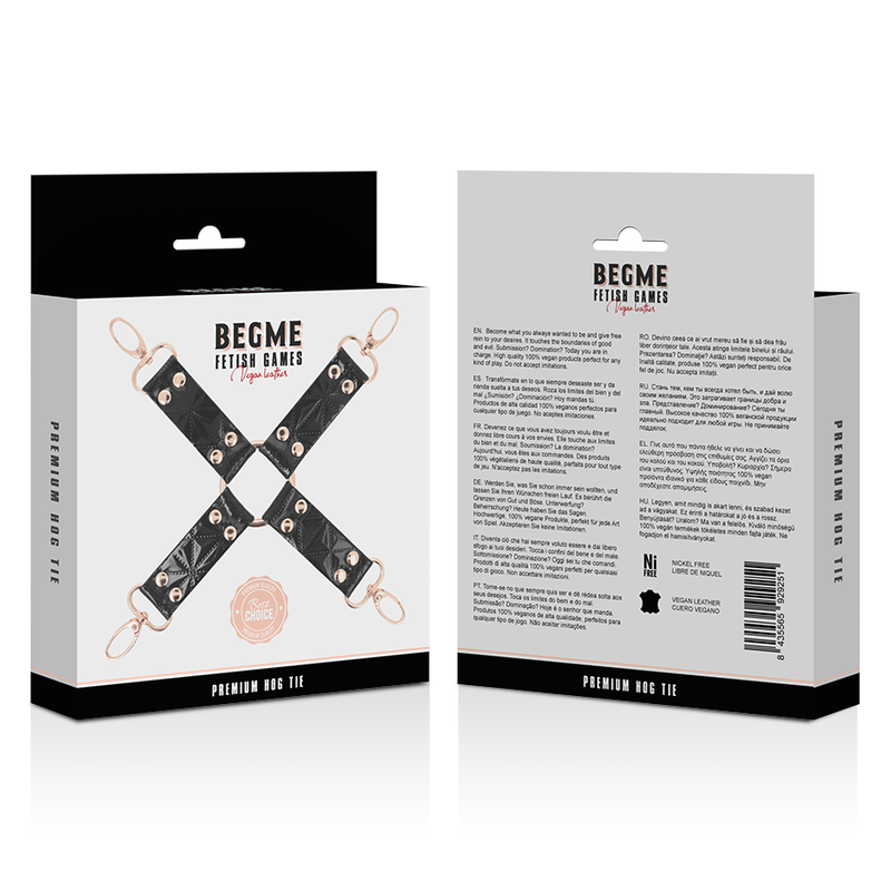 BEGME - BLACK EDITION HOG TIE IN PELLE VEGAN Begme Black Edition