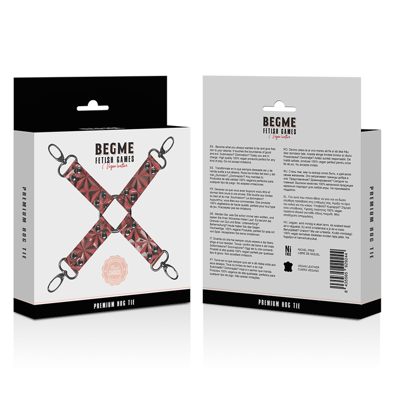 BEGME - CRAVATTA DI MAIALE IN PELLE VEGANA PREMIUM EDIZIONE ROSSA Begme Red Edition