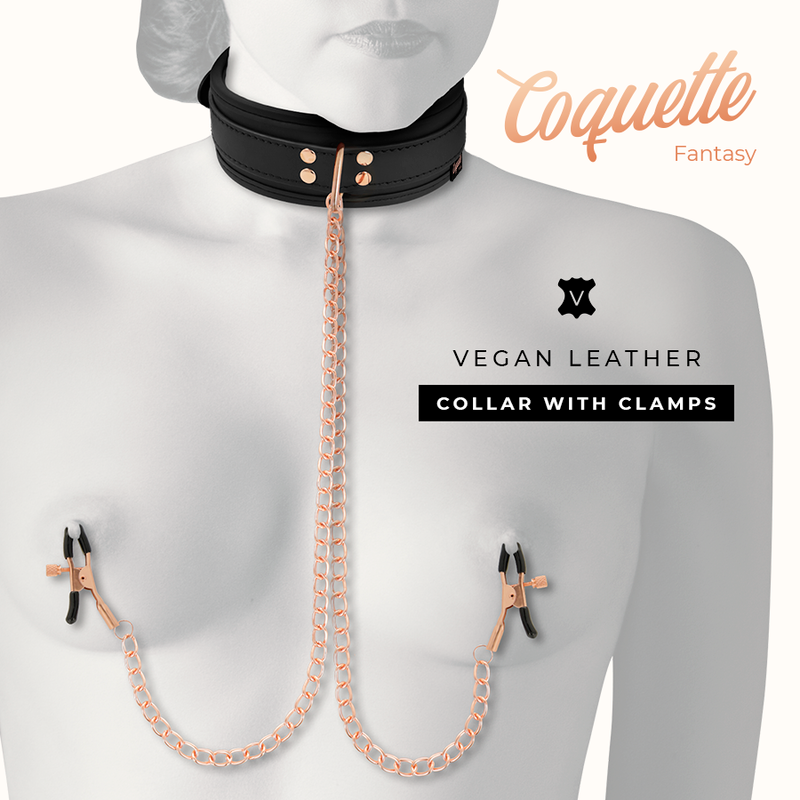 COQUETTE CHIC DESIRE - COLLANA CON PINZA PER CAPEZZOLI FANTASIA CON FODERA IN NEOPRENE Coquette Fantasy
