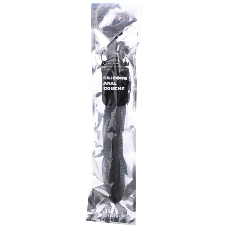 ALL BLACK - DOCCIA ANALE IN SILICONE SISTEMA STOPPER 27 CM All Black