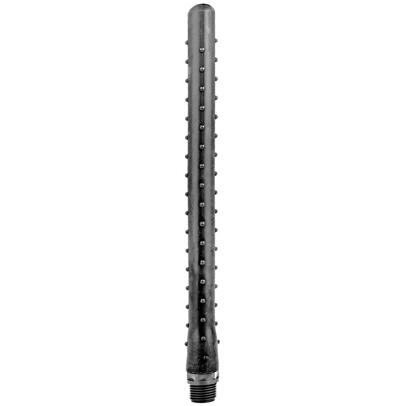 ALL BLACK - DOCCIA ANALE RIGATA IN SILICONE 27 CM All Black