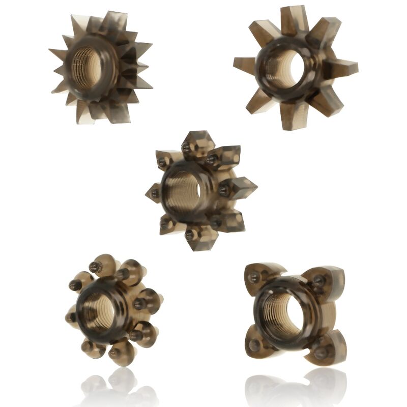 OHMAMA - SET DI 5 ANELLI PER TESTICOLI E PENE IN SILICONE Ohmama