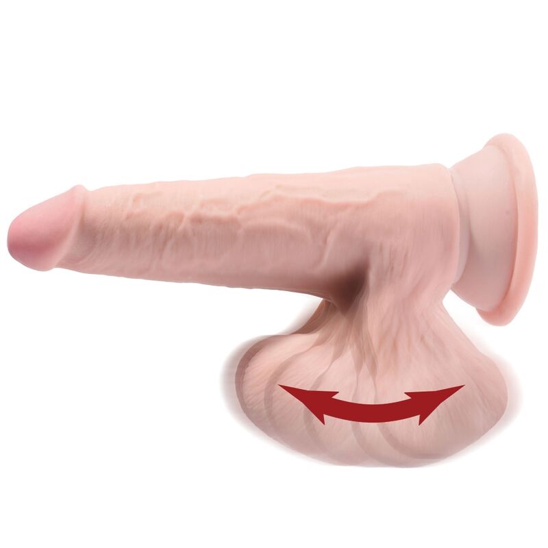 KING COCK - PLUS 3D DILDO SFERE OSCILLANTI 12.7 CM King Cock Plus