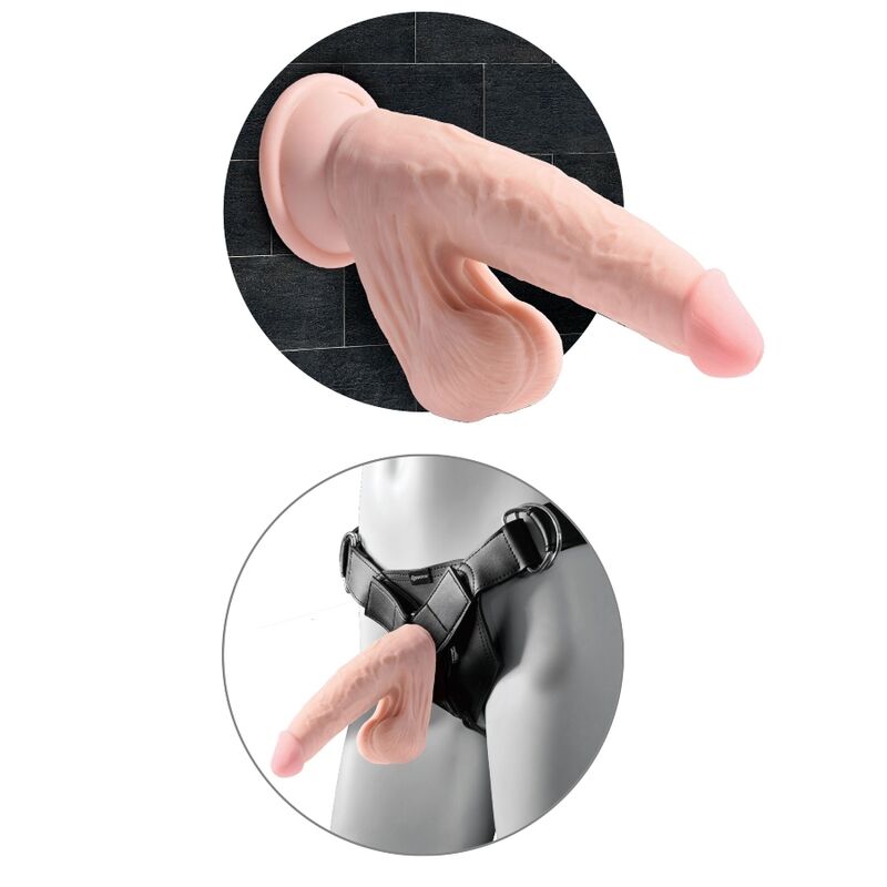 KING COCK - PLUS 3D DILDO SFERE OSCILLANTI 12.7 CM King Cock Plus