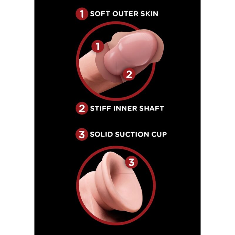 KING COCK - PLUS 3D DILDO SFERE OSCILLANTI 12.7 CM King Cock Plus