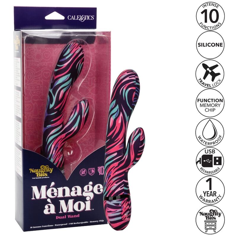 CALEXOTICS - MENAGE UN VIBRATORE MOI DUAL WAND Calexotics