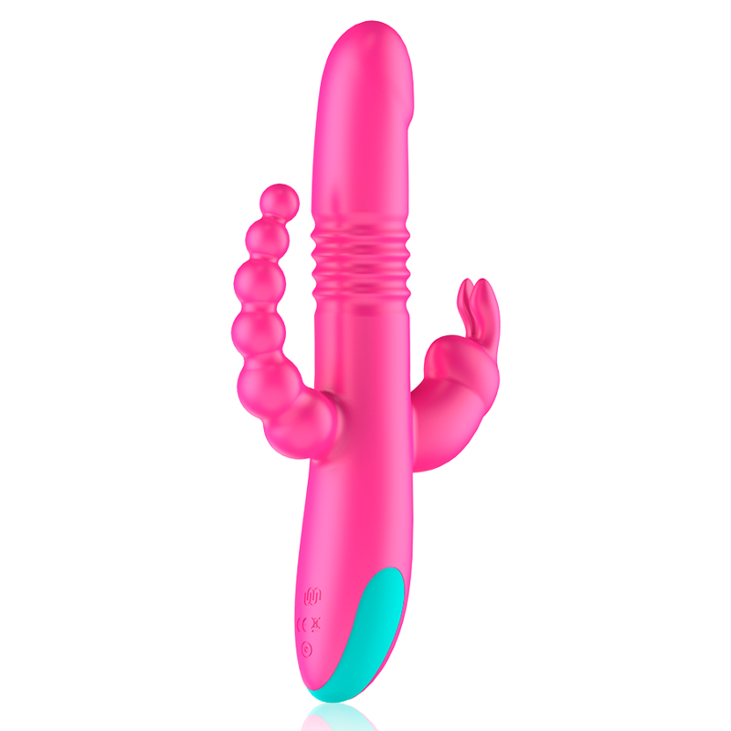 HAPPY LOKY - TRIPLA STIMOLAZIONE DONALD: COMPATIBILE CON LA TECNOLOGIA WIRELESS ANALE, G-SPOT E CLITORIDEA WATCHME Happy Loky