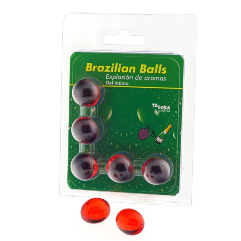 TALOKA - 5 SFERE BRASILIANE GEL INTIMO FRAGOLE E CHAMPAGNE Taloka