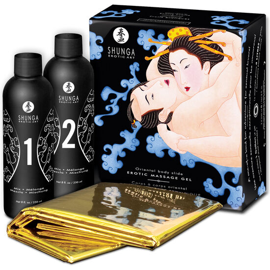 SHUNGA - GEL DA MASSAGGIO EROTICO CORPO A CORPO ORIENTALE AI FRUTTA ESOTICI Shunga Kits