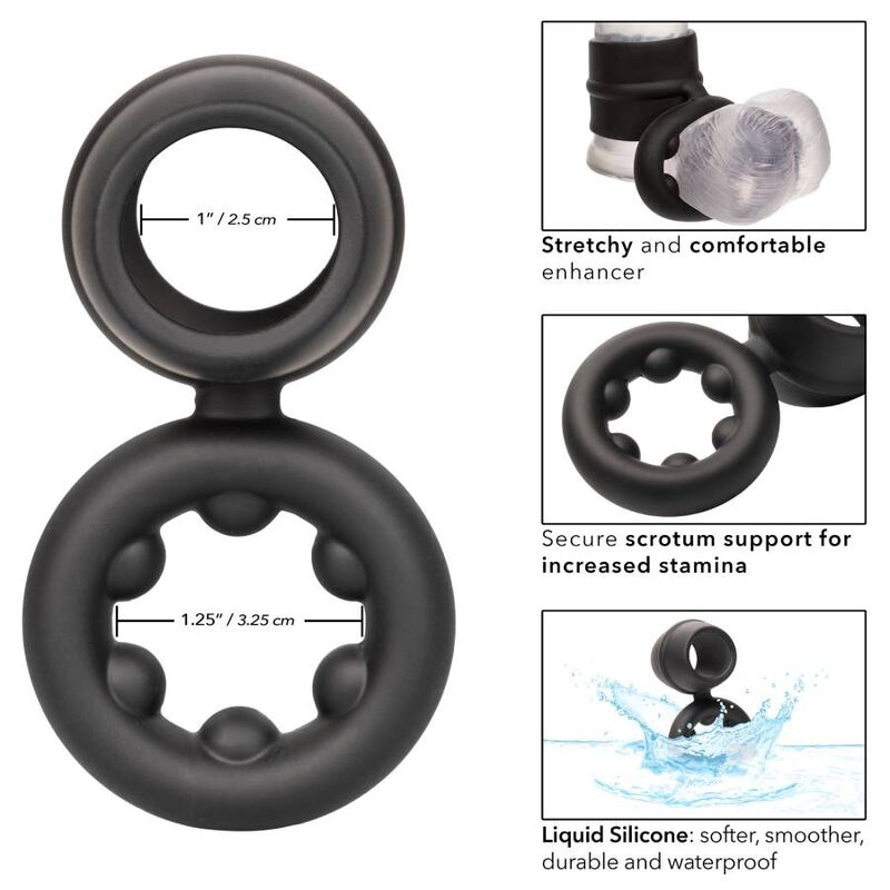 CALEXOTICS - ANELLO ALPHA DUAL MAGNUM NERO Calexotics