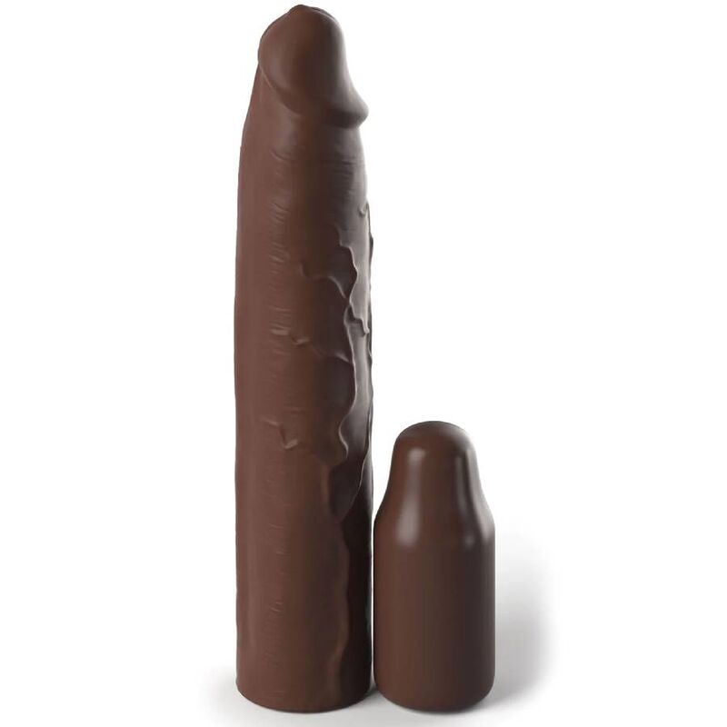 FANTASY X- TENSIONS - PIPEDREAMS SLEEVE 22,86 CM + 7,62 CM PLUG BROWN Fantasy X-Tensions