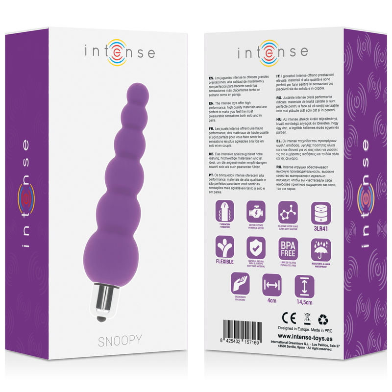 INTENSE - SNOOPY 7 VELOCIT IN SILICONE LILLA Intense Anal Toys