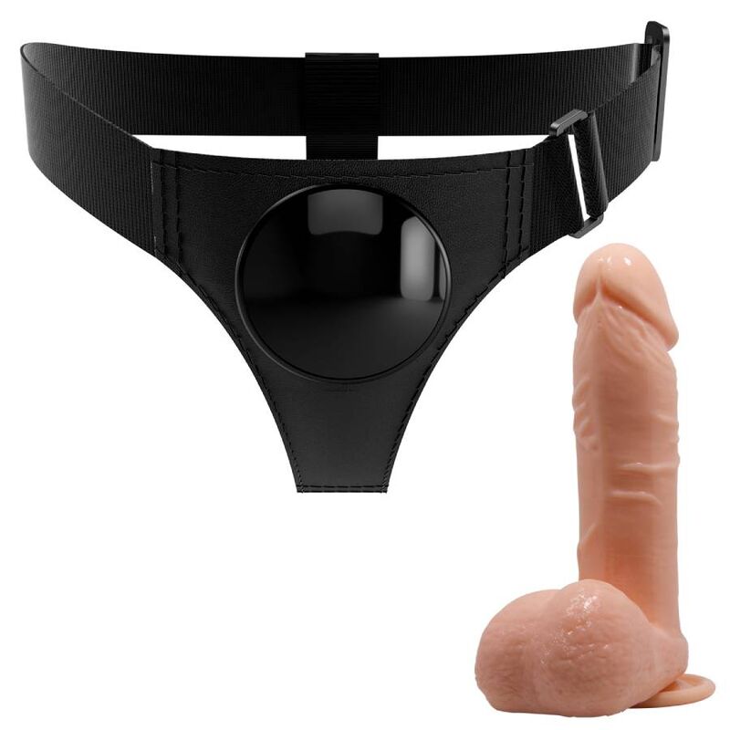 PRETTY LOVE - IMBRAGATURA SLIP UNIVERSALE CON DILDO TOM 20 CM NATURALE Pretty Love