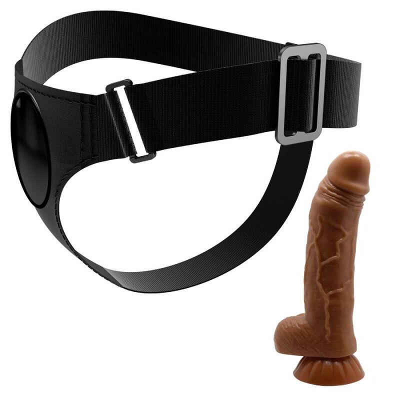 PRETTY LOVE - IMBRAGATURA SLIP UNIVERSALE IMBRAGATURA CON DILDO MICHEAL 20 CM NERO Pretty Love