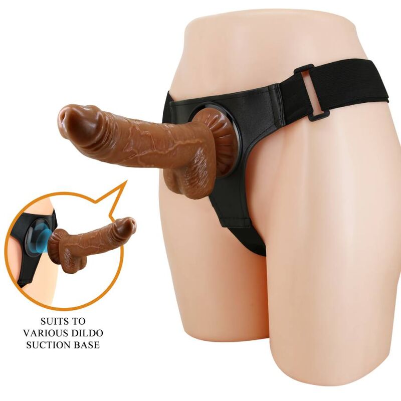 PRETTY LOVE - IMBRAGATURA SLIP UNIVERSALE IMBRAGATURA CON DILDO MICHEAL 20 CM NERO Pretty Love