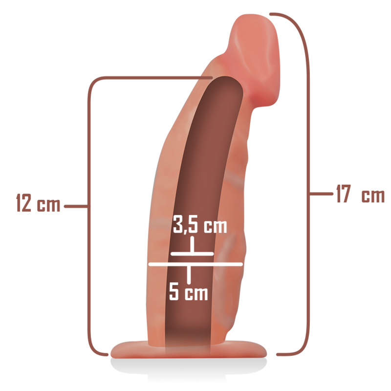 INTENSE - IMBRACATURA CAVA CON DILDO 18 X 3,5 CM Intense Couples Toys