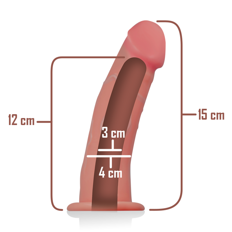 INTENSE - IMBRACATURA CAVA CON DILDO 16 X 3 CM Intense For Him