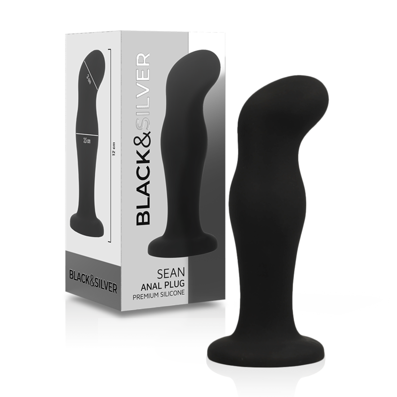 BLACK&SILVER - SEAN PLUG ANALE PREMIUM IN SILICONE NERO Black&silver