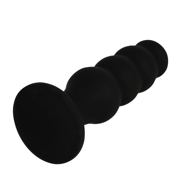 BLACK&SILVER - PLUG ANALE IN SILICONE SCOTT PREMIUM NERO Black&silver