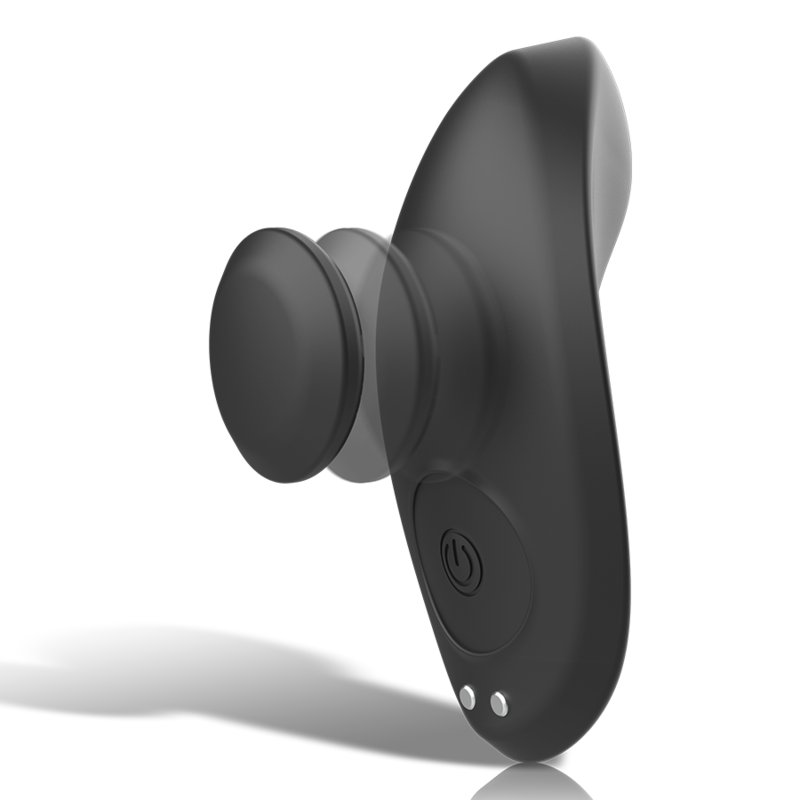 BLACK&SILVER - PANTALONE VIBRATORE IN SILICONE RICARICABILE PRESTON NERO Black&silver