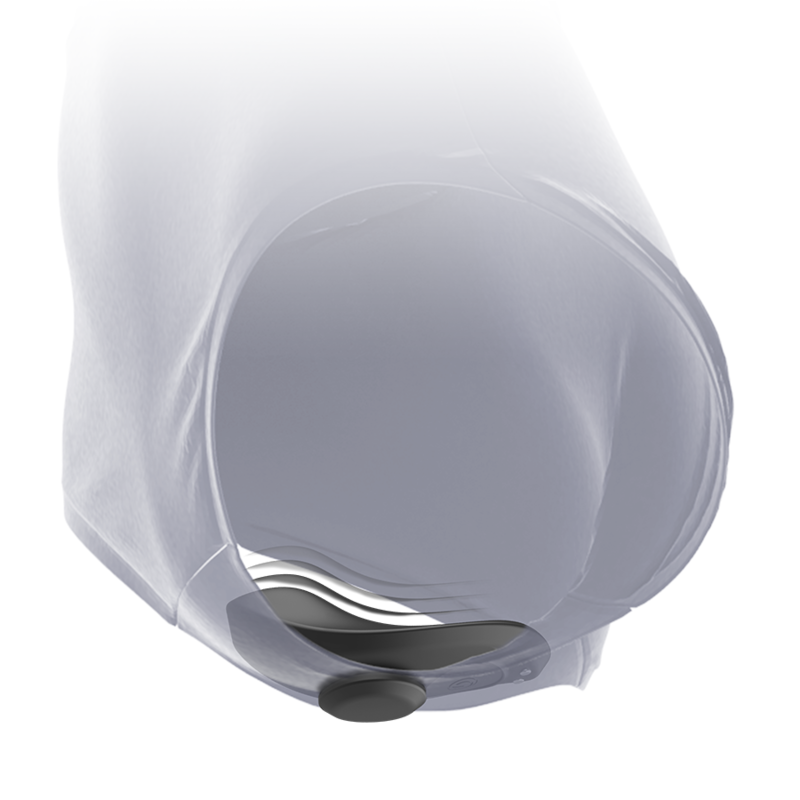 BLACK&SILVER - PANTALONE VIBRATORE IN SILICONE RICARICABILE PRESTON NERO Black&silver