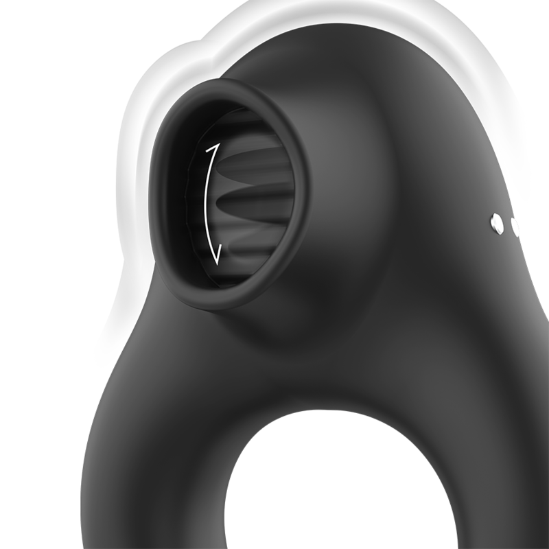 BLACK&SILVER - ANELLO VIBRATORE IN SILICONE 3 MOTORI RICARICABILE NERO Black&silver