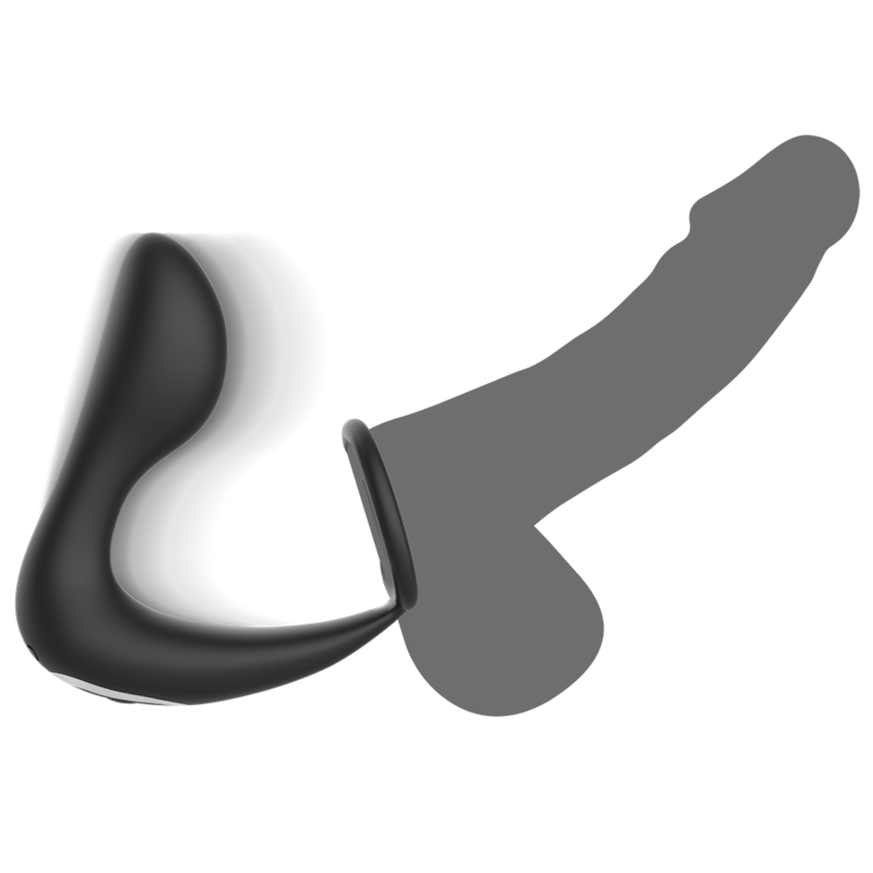BLACK&SILVER - MASSAGGIATORE ANALE CON TELECOMANDO RICARICABILE IN SILICONE NERO Black&silver