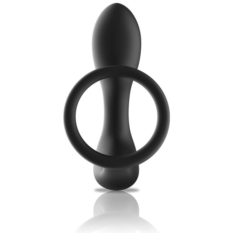 BLACK&SILVER - MASSAGGIATORE ANALE CON TELECOMANDO RICARICABILE IN SILICONE NERO Black&silver