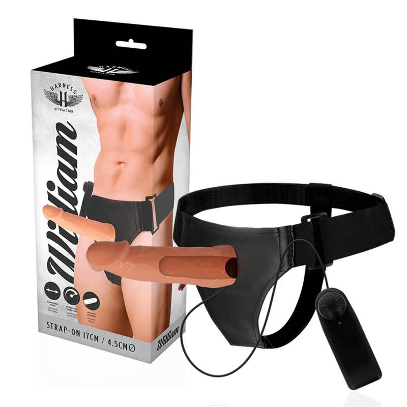 HARNESS ATTRACTION - WILLIAN HOLLOW RNES CON VIBRATORE 17 CM -O- 4.5 CM Harness Attraction