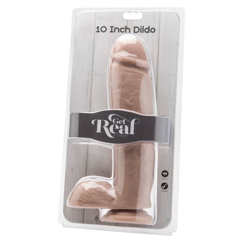 GET REAL - DILDO 25,5 CM CON PALLE DI PELLE Get Real