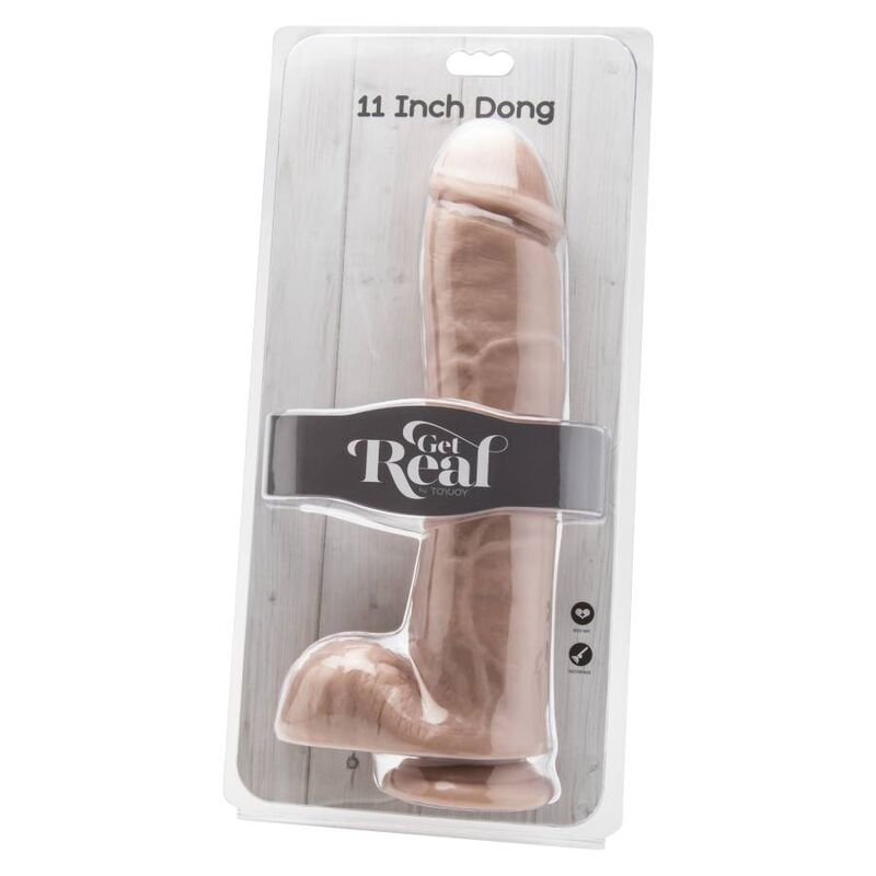 GET REAL - DILDO 28 CM CON PALLE DI PELLE Get Real