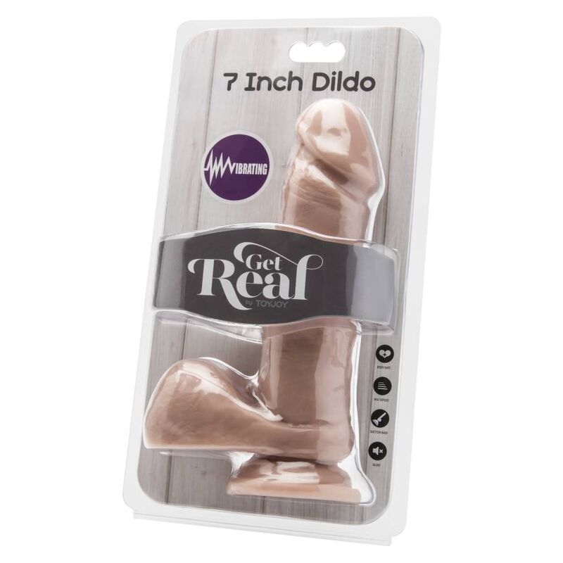 GET REAL - DILDO 18 CM CON VIBRATORE PER SFERE Get Real