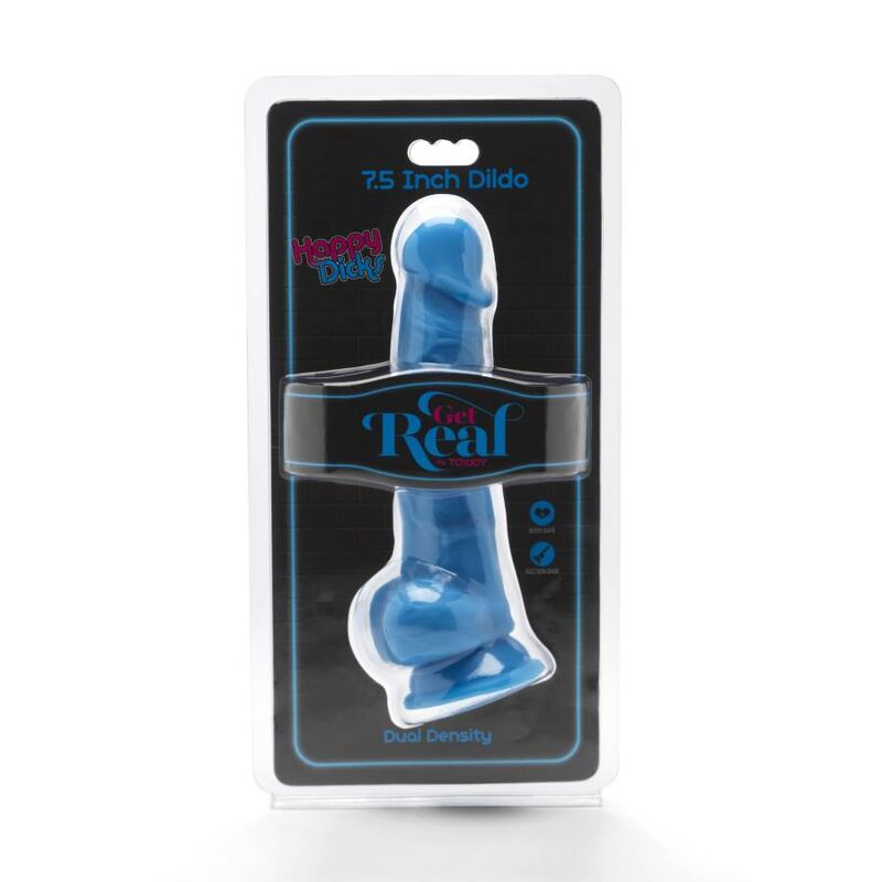 GET REAL - HAPPY DICKS 19 CM CON SFERE BLU Get Real
