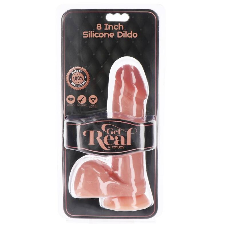 GET REAL - DILDO IN SILICONE 20,5 CM CON PALLE IN PELLE Get Real