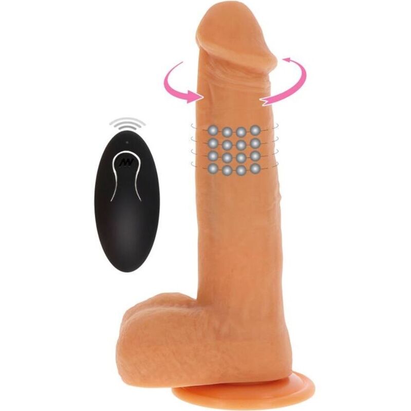GET REAL - PELLE DILDO VIBRANTE CON PERLINE ROTANTI Get Real