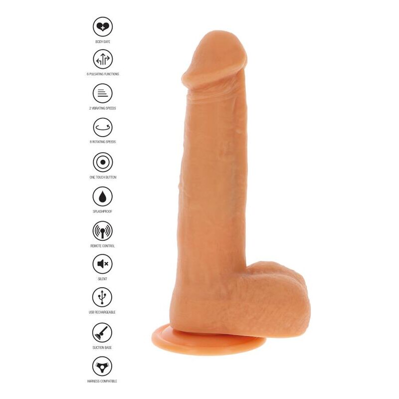 GET REAL - PELLE DILDO VIBRANTE CON PERLINE ROTANTI Get Real