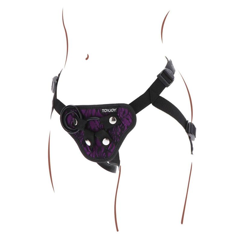 GET REAL - IMBRAGATURA IN PIZZO CON CINTURINO VIOLA Get Real