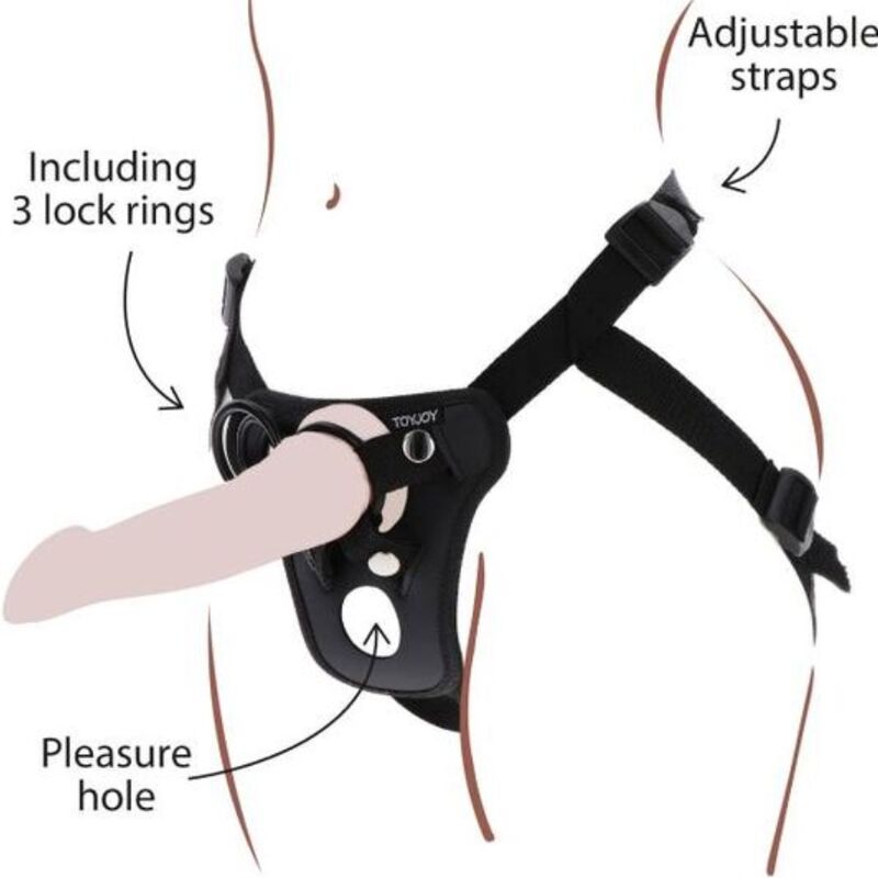 GET REAL - IMBRACATURA DA PIACERE CON CINTURINO NERA Get Real