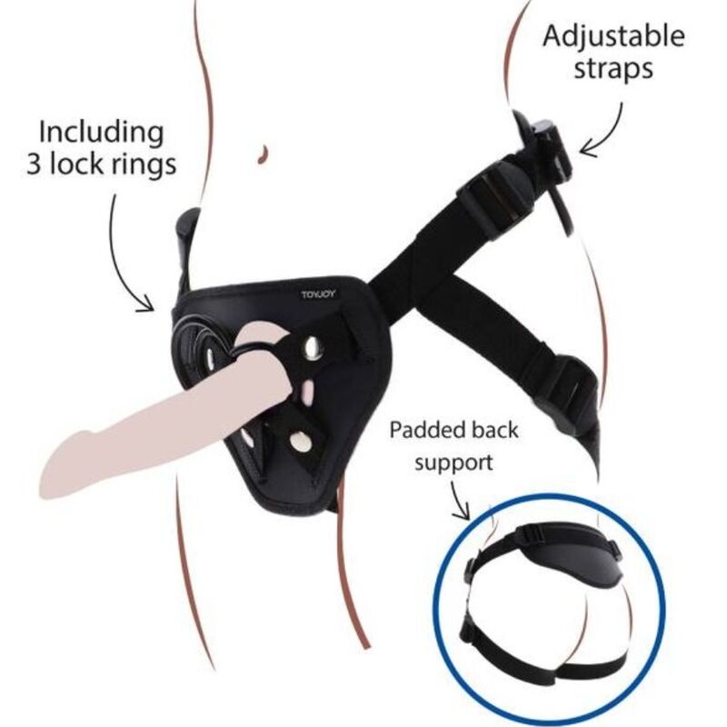 GET REAL - IMBRACATURA DELUXE CON CINTURINO NERO Get Real