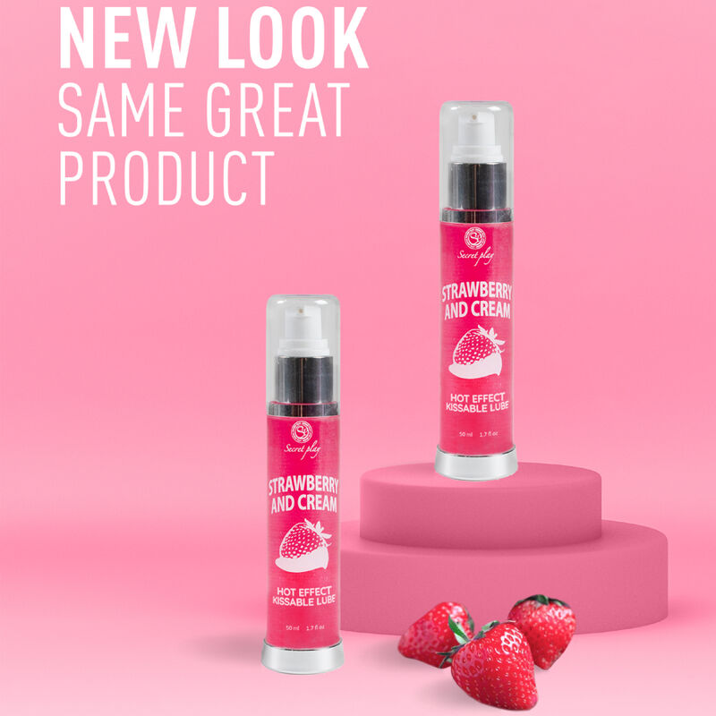 SECRETPLAY - LUBRIFICANTE 2-1 EFFETTO CALORE FRAGOLA E CREMA 50 ML Secretplay Cosmetic