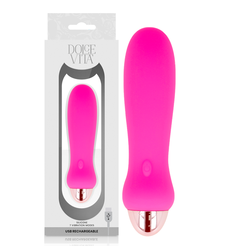 DOLCE VITA - VIBRATORE RICARICABILE CINQUE ROSA 7 VELOCIT Dolce Vita