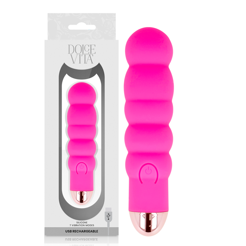 DOLCE VITA - VIBRATORE RICARICABILE SEI ROSA 7 VELOCIT Dolce Vita