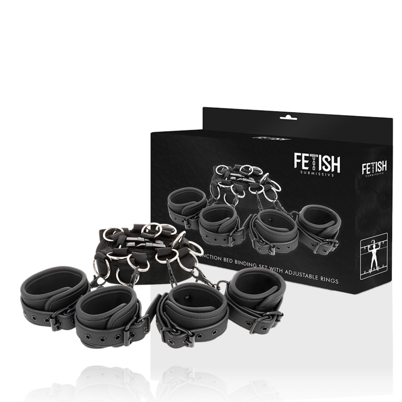 FETISH SUBMISSIVE - SET DI CRAVATTE DA LETTO CON FODERA IN NOPRENE Fetish Submissive Bondage