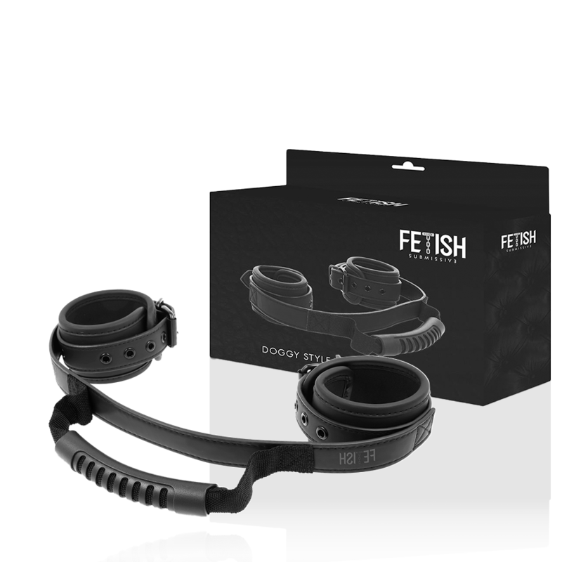 FETISH SUBMISSIVE - MANETTE CON FODERA IN NOPRENE E MANIGLIA Fetish Submissive Bondage