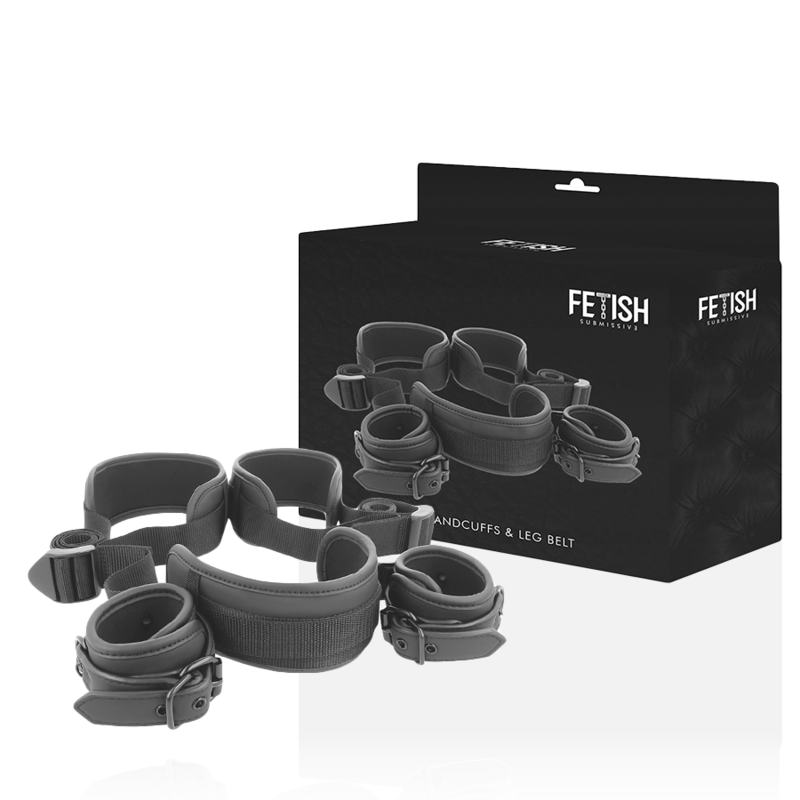 FETISH SUBMISSIVE - POSIZIONE A GAMBE APERTE CON MANETTE FODERA IN NOPRENE Fetish Submissive Bondage
