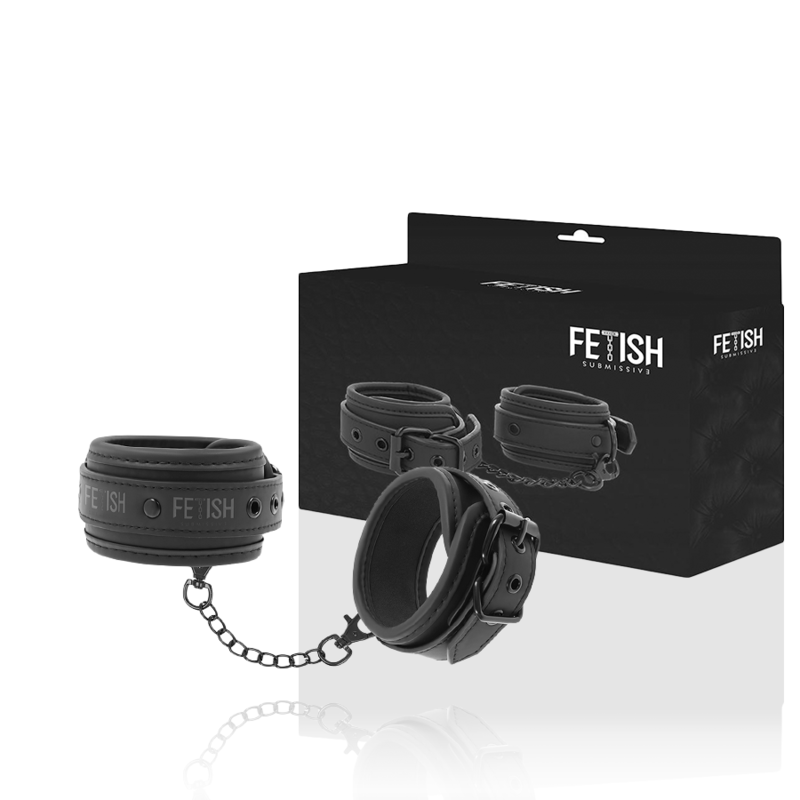 FETISH SUBMISSIVE - POLSINI ALLA CAVIGLIA IN PELLE VEGANA CON FODERA IN NOPRENE Fetish Submissive Bondage