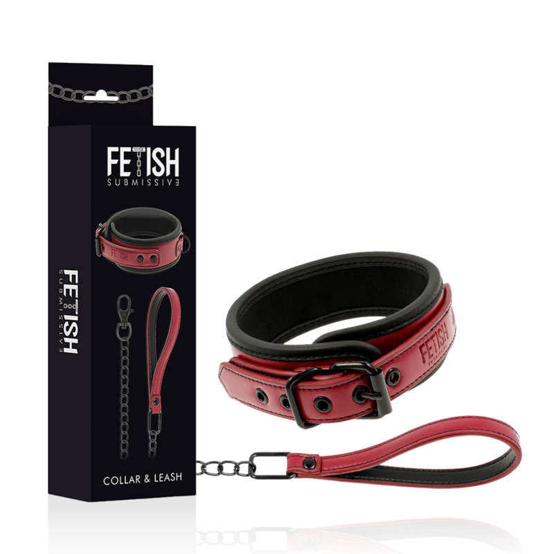 FETISH SUBMISSIVE DARK ROOM - COLLANA A CATENA CON FODERA IN NEOPRENE Fetish Submissive Dark Room
